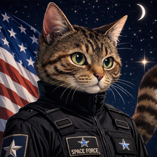 Heroic Space Force Cat
